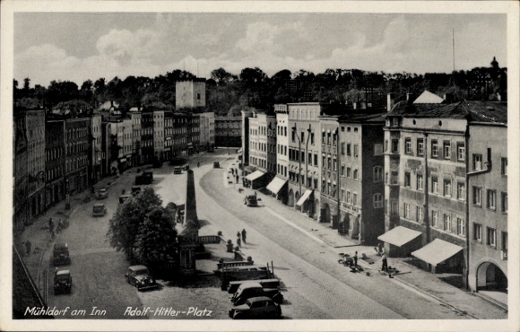 Ak Mühldorf am Inn Oberbayern,  Adolf-Hitler-Platz