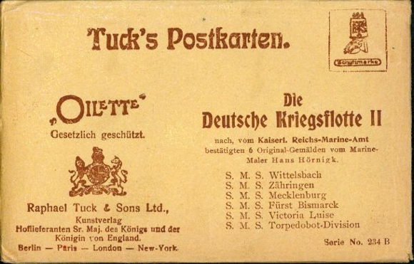 6 Künstler AK im Umschlag Die Deutsche Kriegsflotte II von Hans Hörnigk