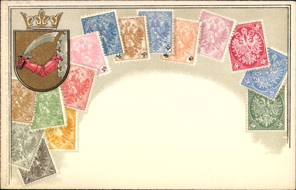 Briefmarken Ak Bosnien Herzegowina, Wappen
