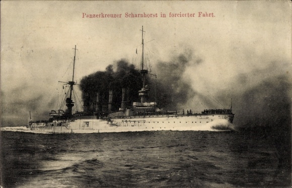 Ak Deutsches Kriegsschiff SMS Scharnhorst, Panzerkreuzer