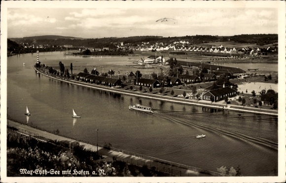 Ak Hofen Mühlhausen Stuttgart in Württemberg, Gaststätte am Max Eyth See