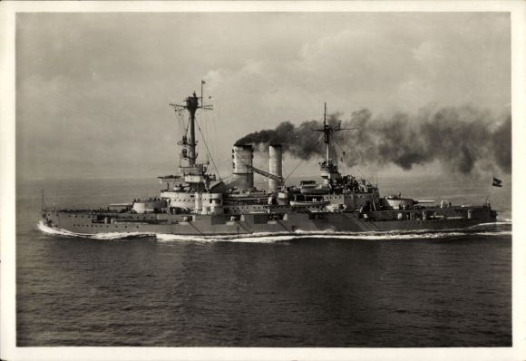 Ak Deutsches Kriegsschiff Schlesien, Reichsmarine, Kriegsmarine, Linienschiff, Deutschland Klasse