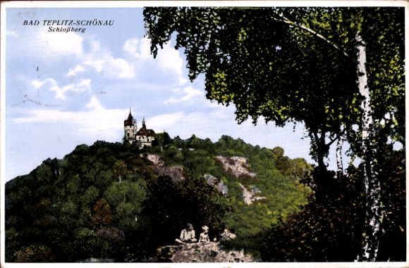 Ak Teplice Šanov Teplitz Schönau Region Aussig, Schlossberg