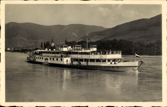 Ak Dampfer Stadt Wien, Erste Donau Dampfschifffahrts Gesellschaft