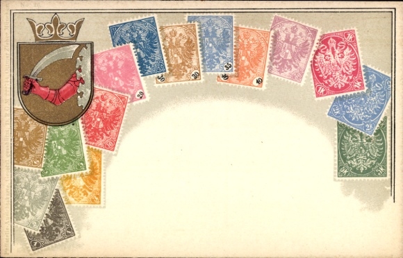 Briefmarken Ak Bosnien Herzegowina, Wappen