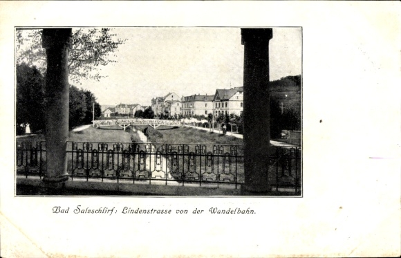 Ak Bad Salzschlirf in Hessen, Lindenstrasse von der Wandelbahn