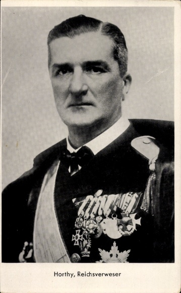 Ak Admiral Miklos von Horthy, Reichsverweser Ungarns, Portrait, Orden